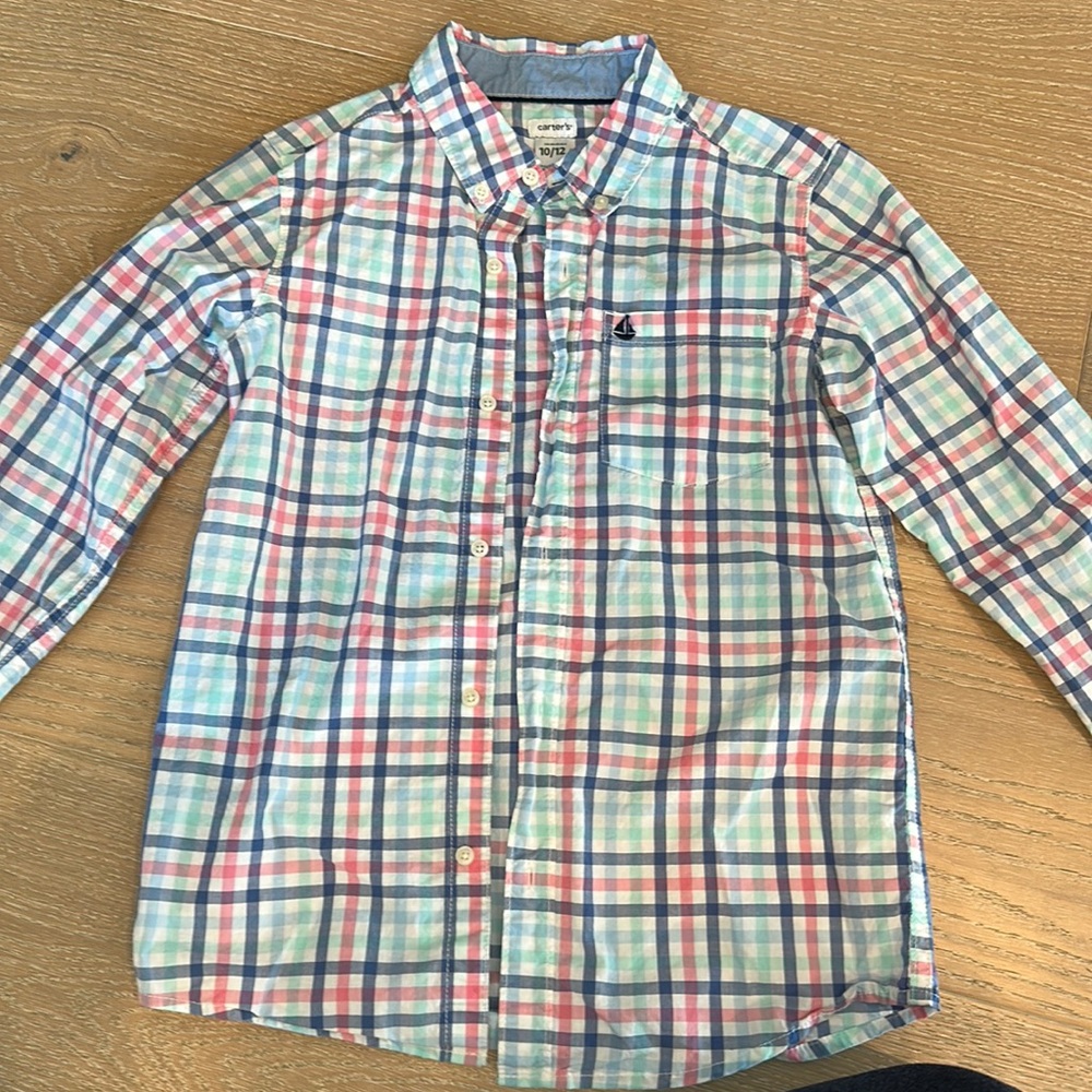 Spring plaid button down
